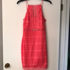 Topshop pink cutout dress